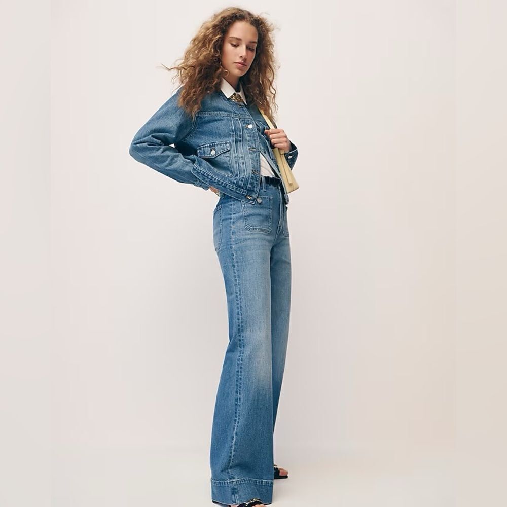 NWT J CREW Full-length slim-wide jean in 1996 semi-stretch - Picture 7 of 13